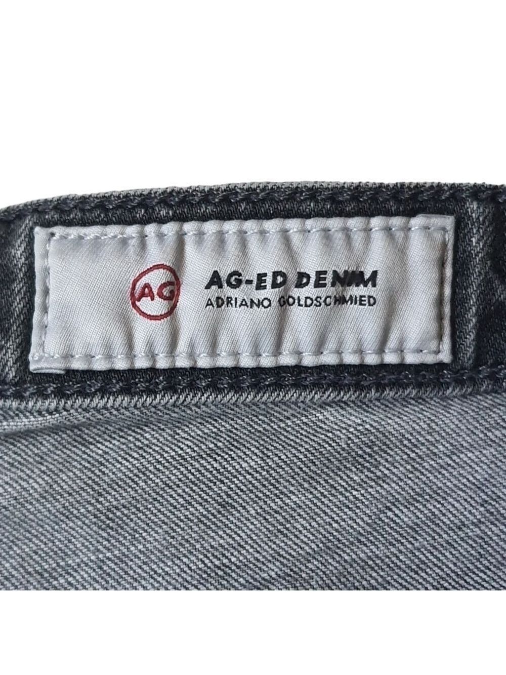 AG The Isabelle High Rose Straight Crop Raw Hem Gray Size 27R Adriano Goldshmeid - Picture 2 of 13